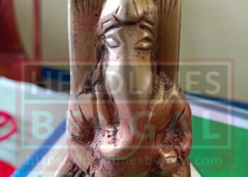 পাচারের আগেই হিলি সীমান্ত এলাকা থেকে উদ্ধার বহুমূল্যের অষ্টধাতুর গনেশ মূর্তি, গ্রেপ্তার মহিলা।