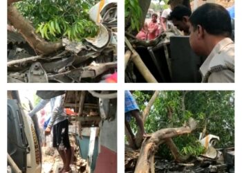 ফের দুর্ঘটনা মেমারীতে।  এবার নিয়ন্ত্রণ হারিয়ে গাছে ধাক্কা মেরে উল্টে গেলো পিকআপ ভ্যান।গুরুতর জখম চালক।